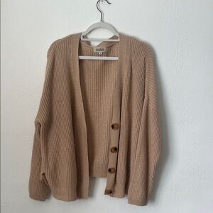 Hollister Beige Button-Up Cardigan